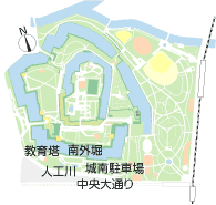 大阪城の地図